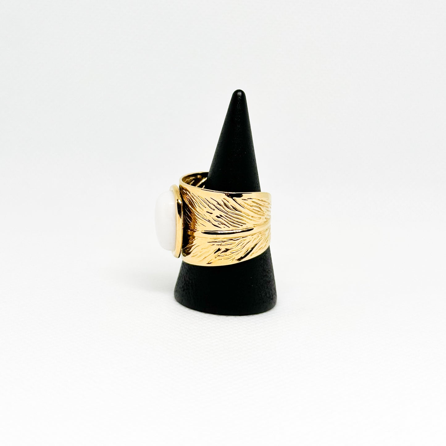 Elegant stainless steel platted open ring #3 one size