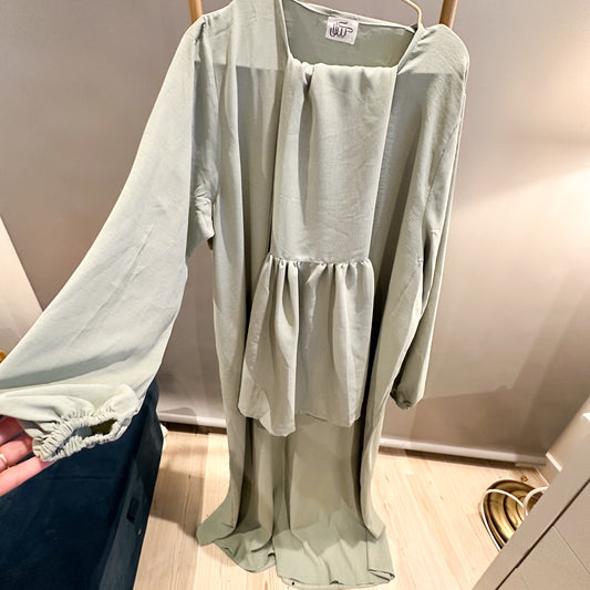 Prayer dress 3 piece “sage green ”